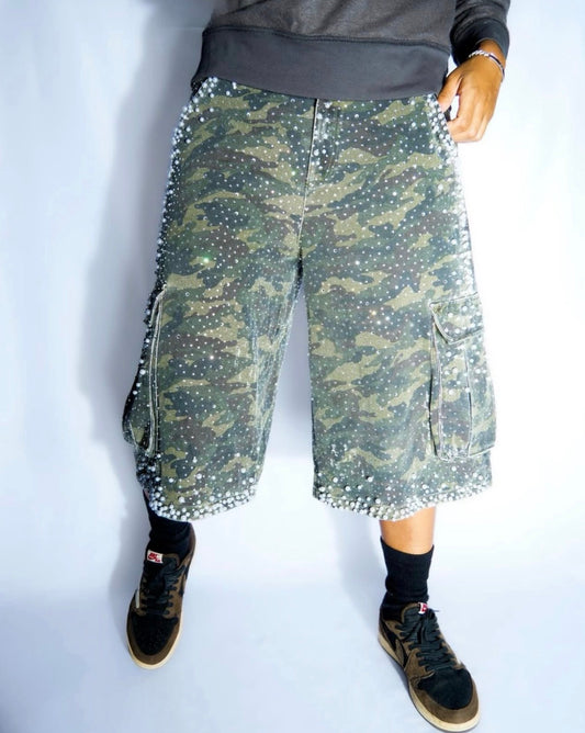 CRYSTAL CAMO JORTS