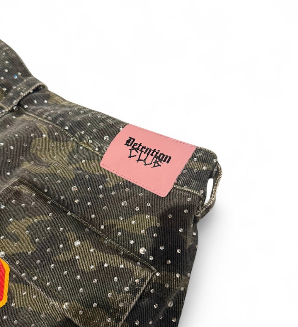 CRYSTAL CAMO JORTS